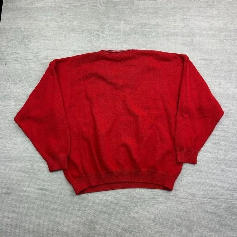 Vintage Camaro Firebird Sweater Adult XL Red V Neck General Motors Car‎ Auto